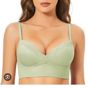 Victoria secret lookalike dobreva light green padded no wire bra 34dd